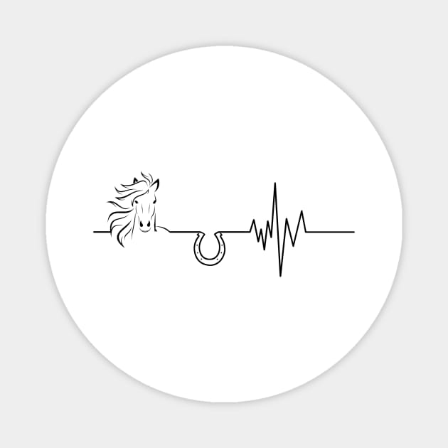 'Horse Heartbeat' Lovely Horse Gift Magnet by ourwackyhome